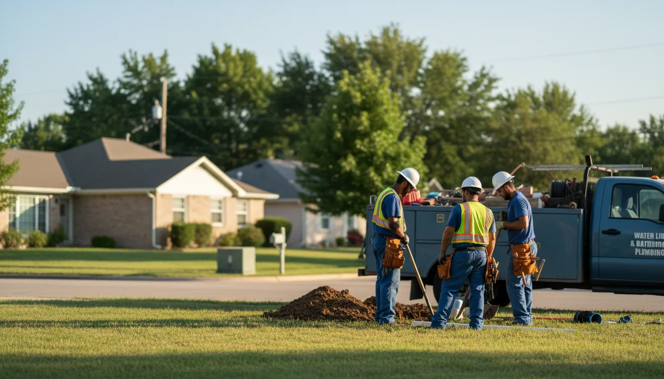 Residential water line and bathroom plumbing service in South Glastonbury, CT